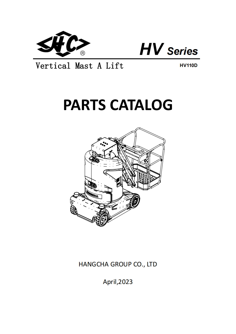 杭州叉车Parts-Catalog-HV110D零部件和维修手册含电器原理图和液压原理图-找手册网