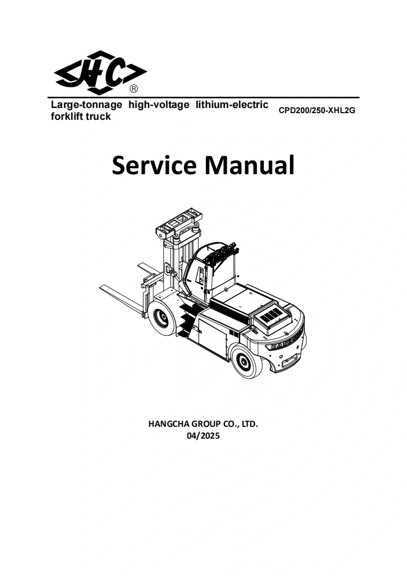 杭州叉车SM-CPD200-250-XHL2G零部件和维修手册含电器原理图和液压原理图