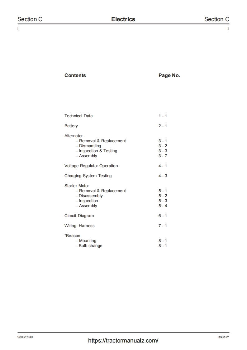 杰西博JCB-801-Mini-Excavator-Electrical-System挖掘机维修手册含电器液压原理图-找手册网