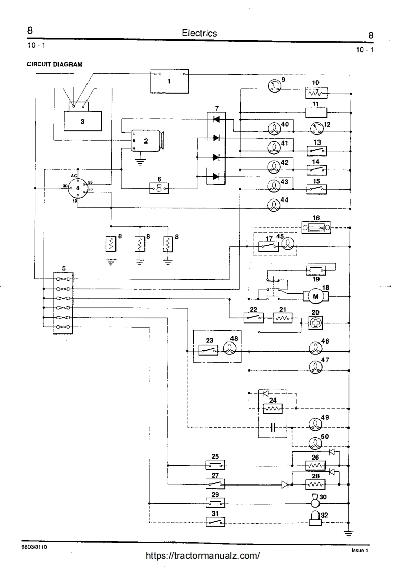 杰西博JCB-803-Compact-Excavator-维修用电器原理图-找手册网