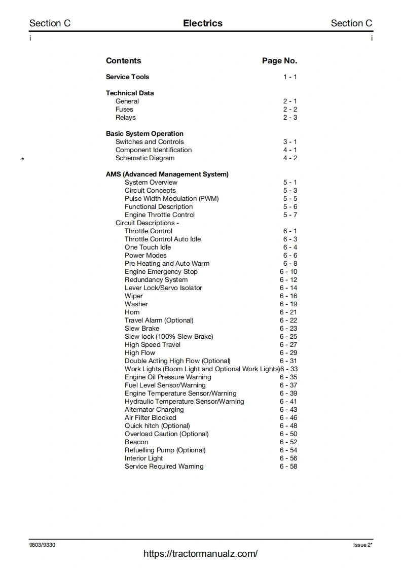 杰西博JCB-8080-Midi-Excavator-Electrical-System挖掘机维修手册含电器液压原理图-找手册网
