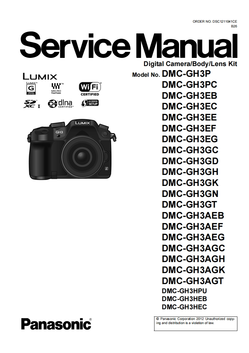 松下DMC-GH3维修手册