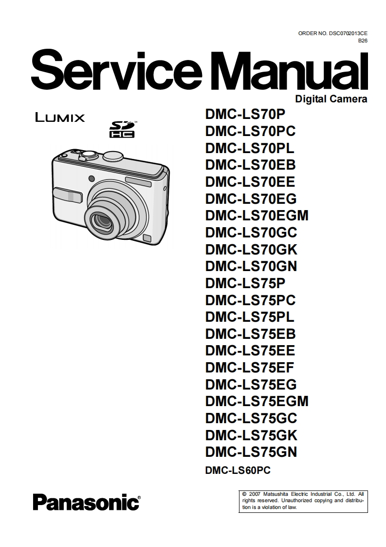 松下DMC-LS70维修手册