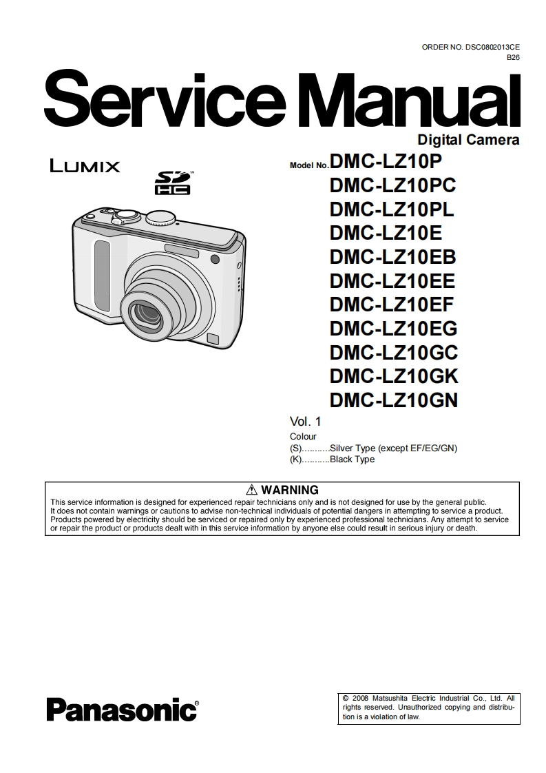 松下DMC-LZ10维修手册