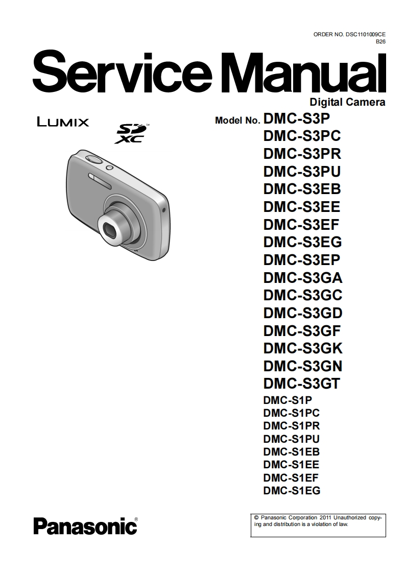 松下DMC-S3维修手册