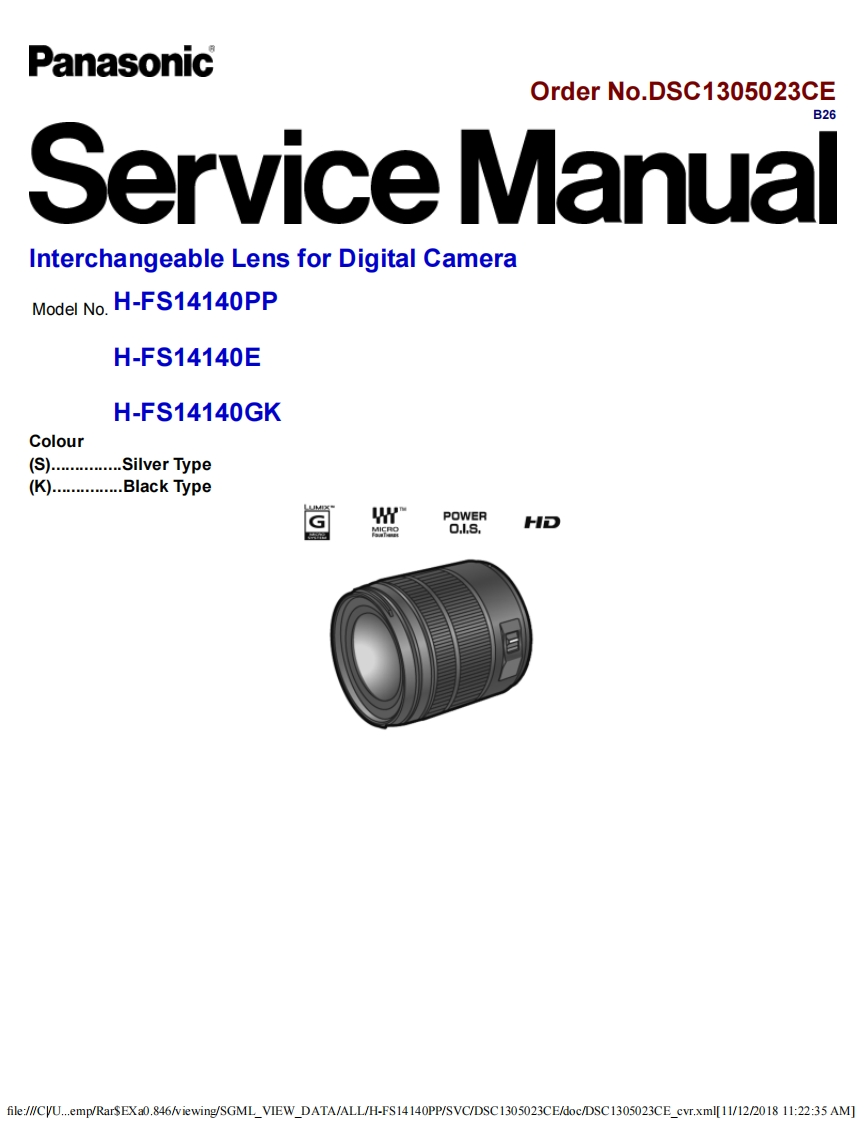 松下H-FS14140E维修手册