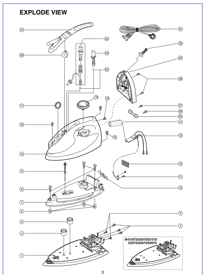 松下NI-S200TS维修手册