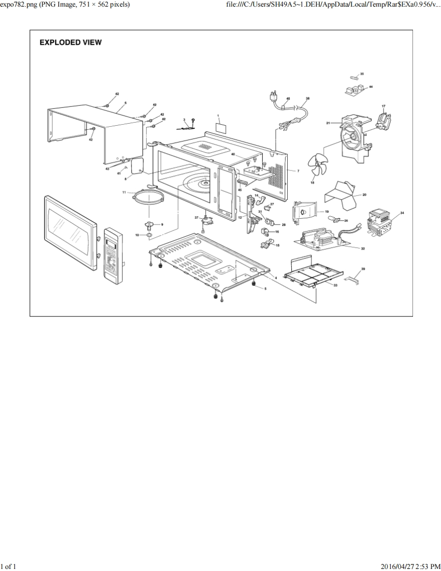 松下NN-S754WF(PTE)维修手册