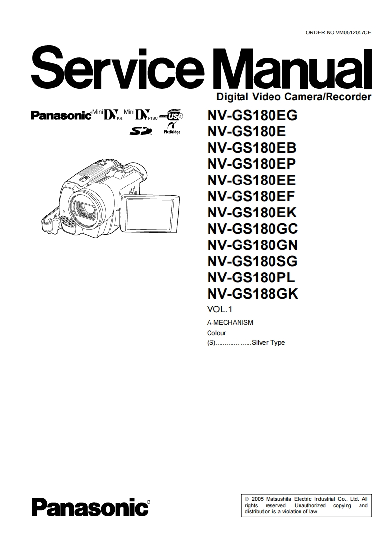 松下NV-GS188GK维修手册