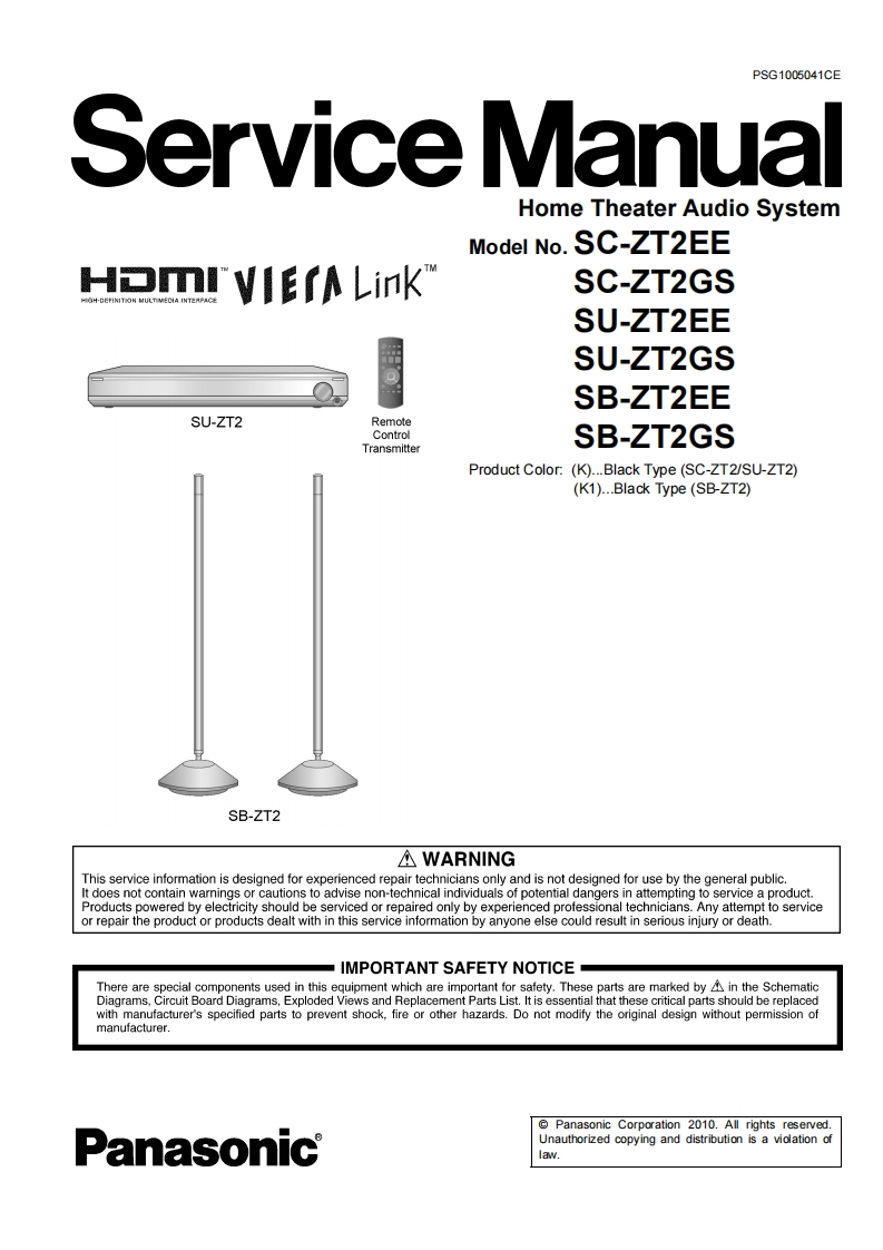 松下SB-ZT2维修手册