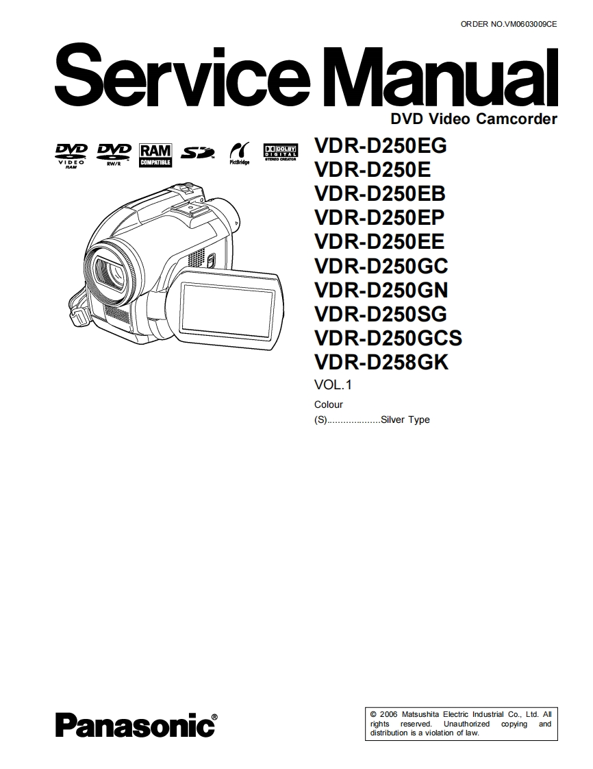 松下VDR-D250维修手册
