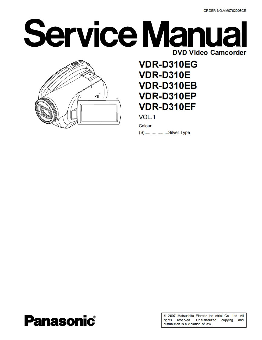 松下VDR-D318GK维修手册