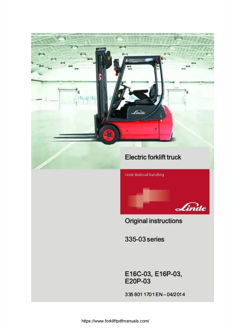 林德Linde-E16-20-Forklift-Trucks-Original-Operators-Manual-PDF操作说明书手册