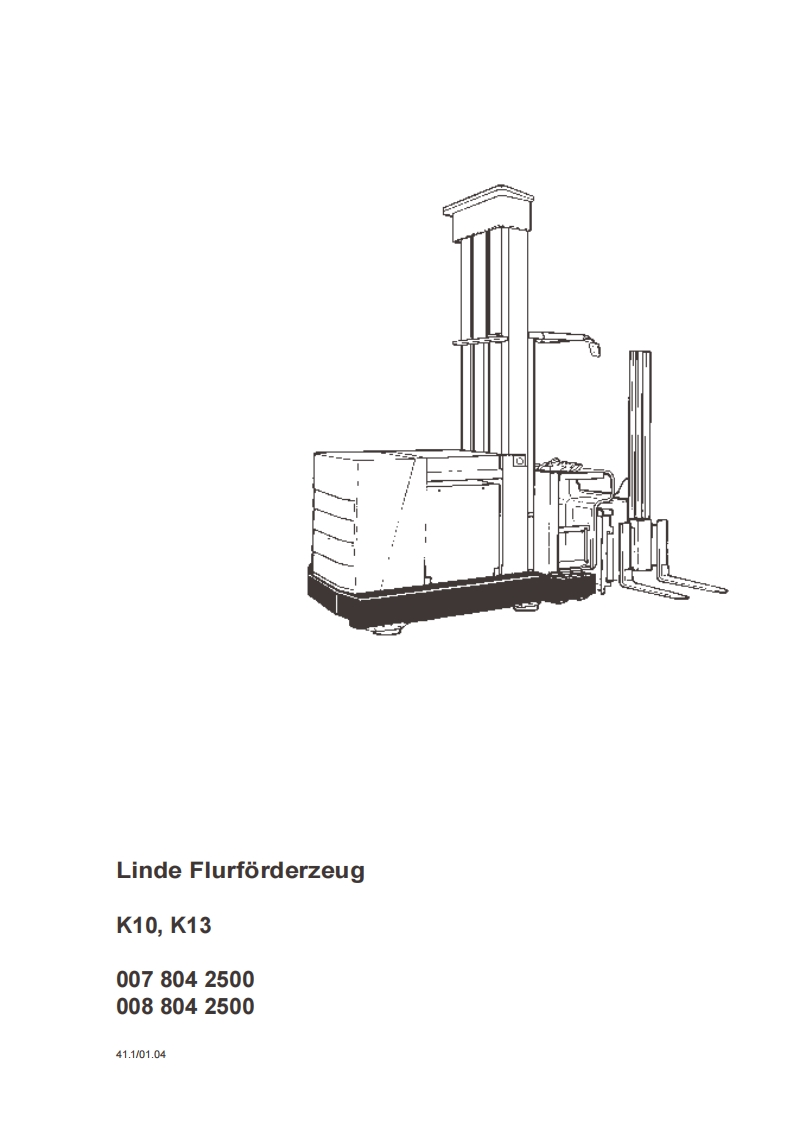林德Linde-K10-K13-Operators-Manual操作说明书手册