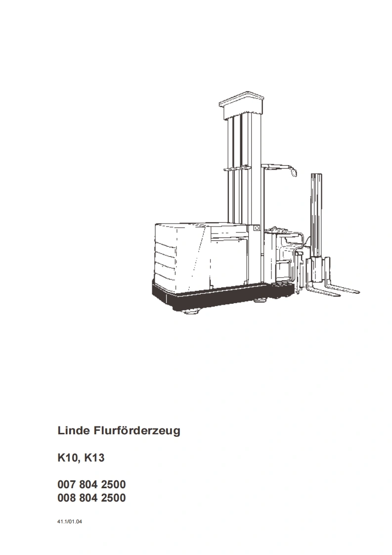 林德Linde-K10-K13-Operators-Manual操作说明书手册