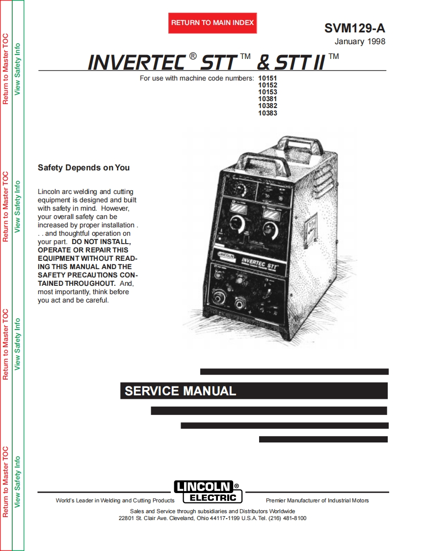 林肯LINCOLN-InvertecSTT焊机维修手册