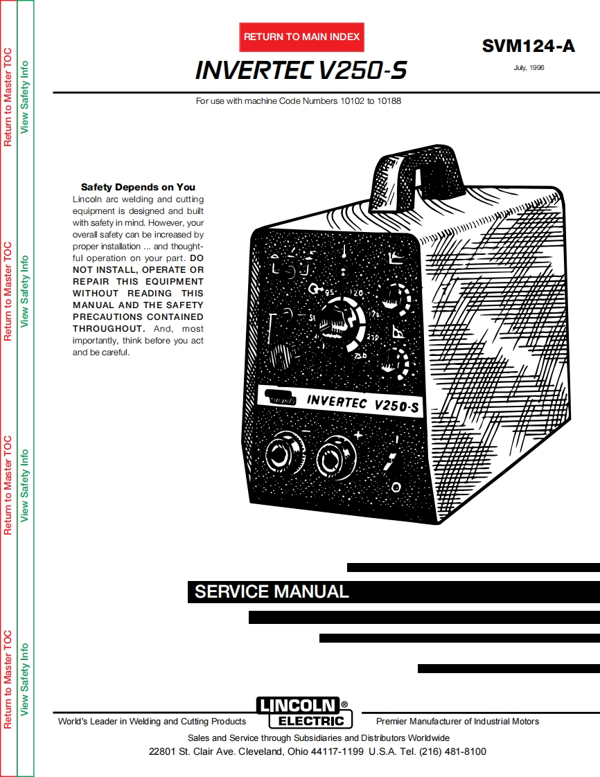 林肯LINCOLN-InvertecV250焊机维修手册