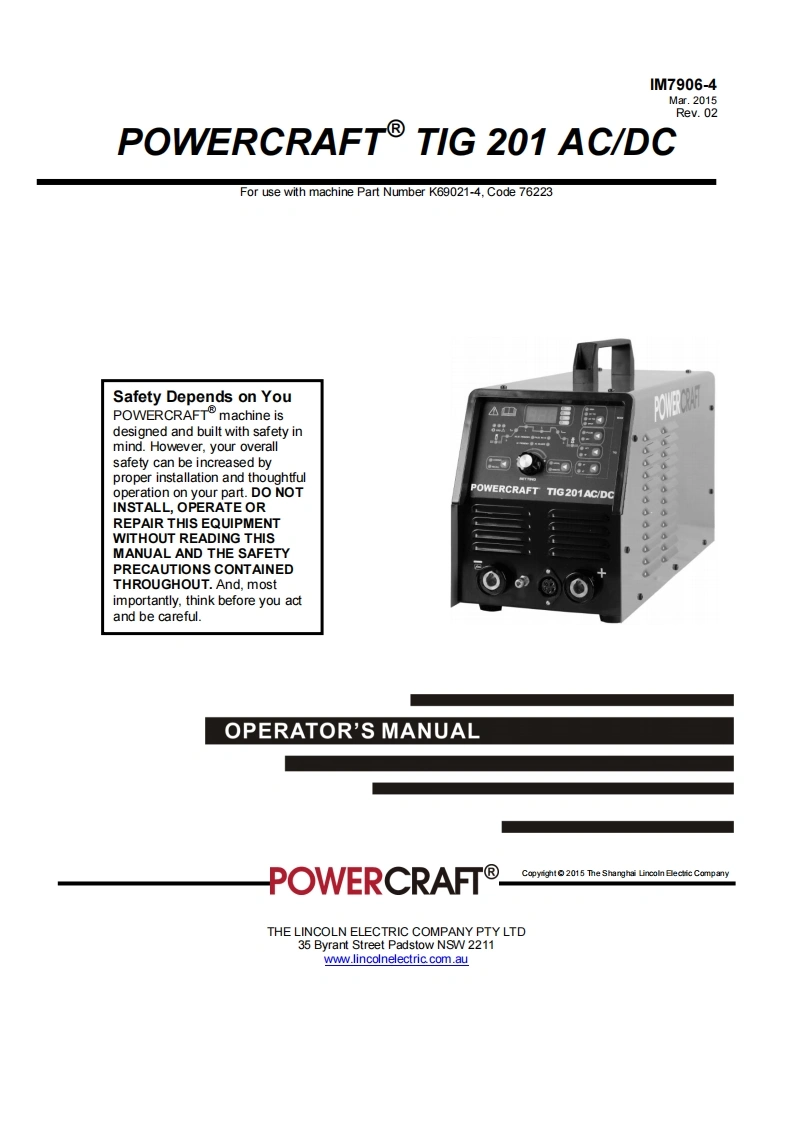 林肯焊机powercraft_tig_201_acdc含电器原理图-找手册网
