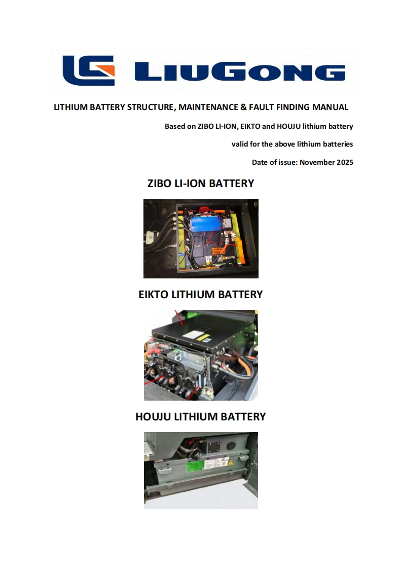 柳工Liugong-forklift-Lithium-battery-structure-and-maintenance维修手册含电器液压原理图-找手册网