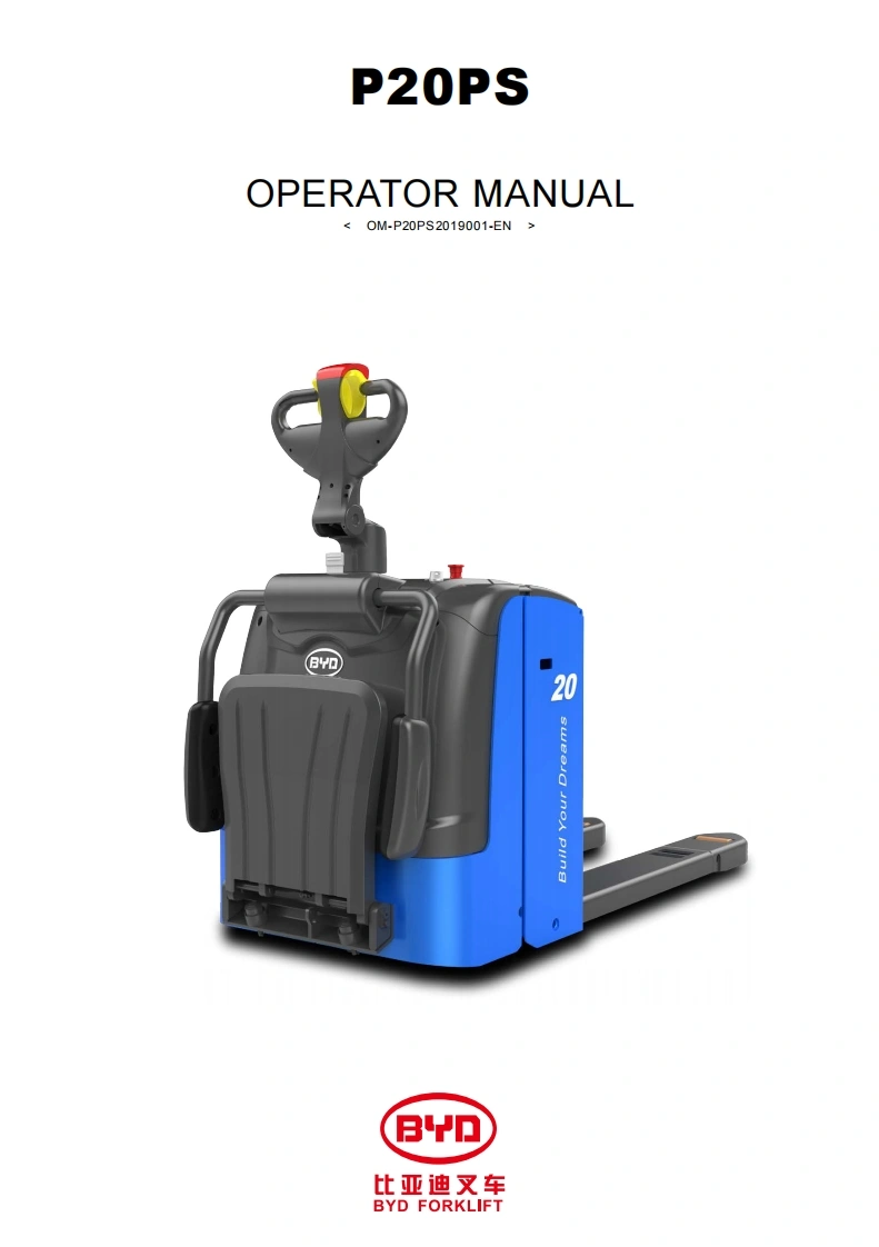 比亚迪12851502-00-to¿µeµeisai_P20PS_Fi¦µuc20190828操作与维护手册，含电器液压原理图