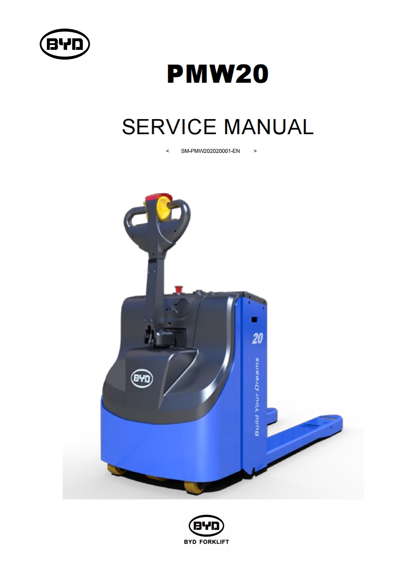 比亚迪PMW20t¦Sµeisai_EN_20200514操作与维护手册，含电器液压原理图