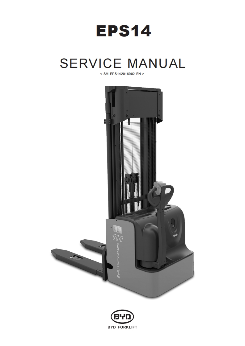 比亚迪SERVICE-MANUAL_STACKER_SM-EPS142016002-EN_English操作与维护手册，含电器液压原理图