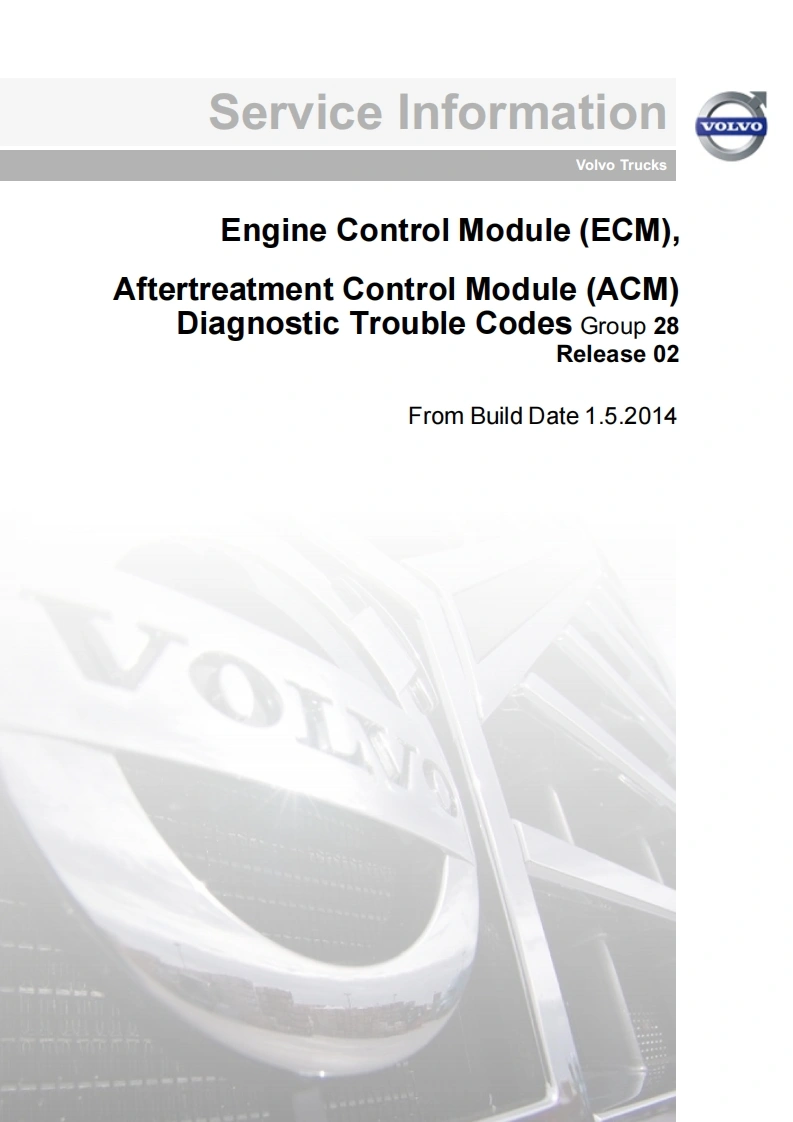 沃尔沃卡车Engine-Control-Module-(ECM)维修手册-找手册网