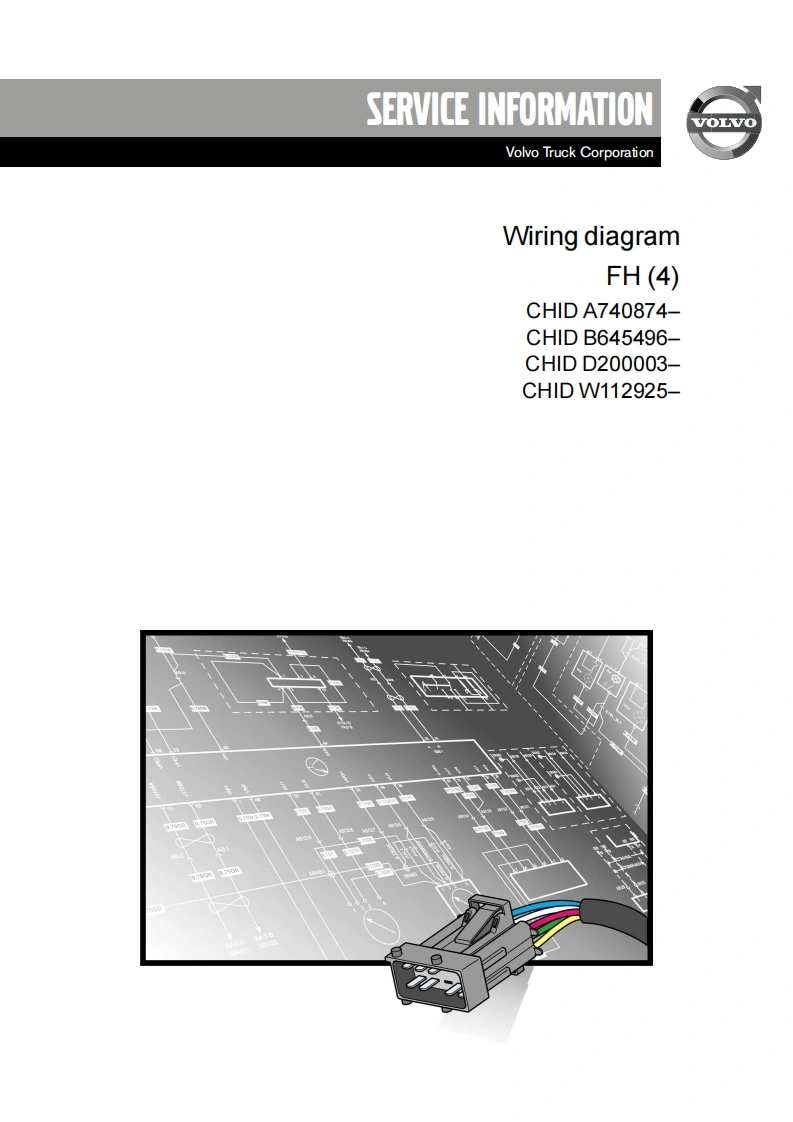 沃尔沃卡车Volvo-FH-Wiring-Diagram-CHID-A740874–-CHID-B645496–-CHID-D200003–-CHID-W112925–维修手册-找手册网