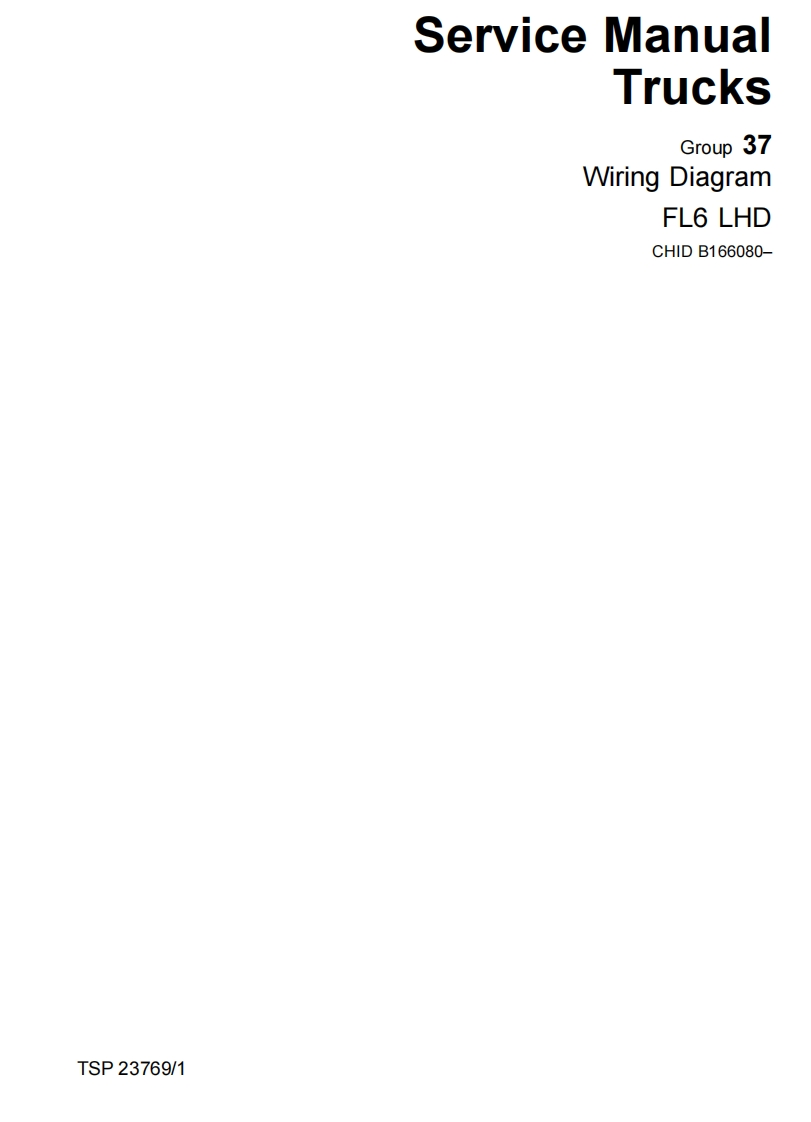 沃尔沃卡车Volvo-FL6-LHD-Wiring-Diagram维修电器原理图手册-找手册网