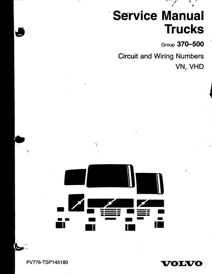 沃尔沃卡车Volvo-Vn-VHD-Circuit-and-Wiring-Numbers-Service-Manual维修手册-找手册网