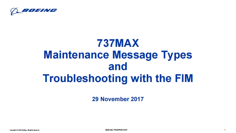 波音737飞机排故步骤737MAX-Maintenance-Message-Types-and-Troubleshooting-with-the-FIM