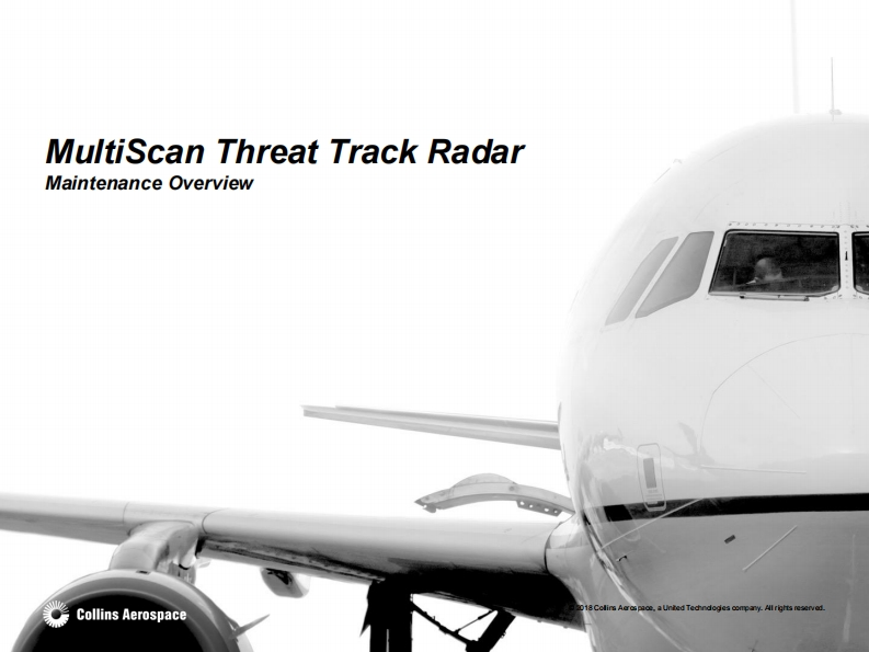 波音737飞机气象雷达的维护提醒MultiScan-Threat-Track-Radar-Maintenance-Overview-Boeing