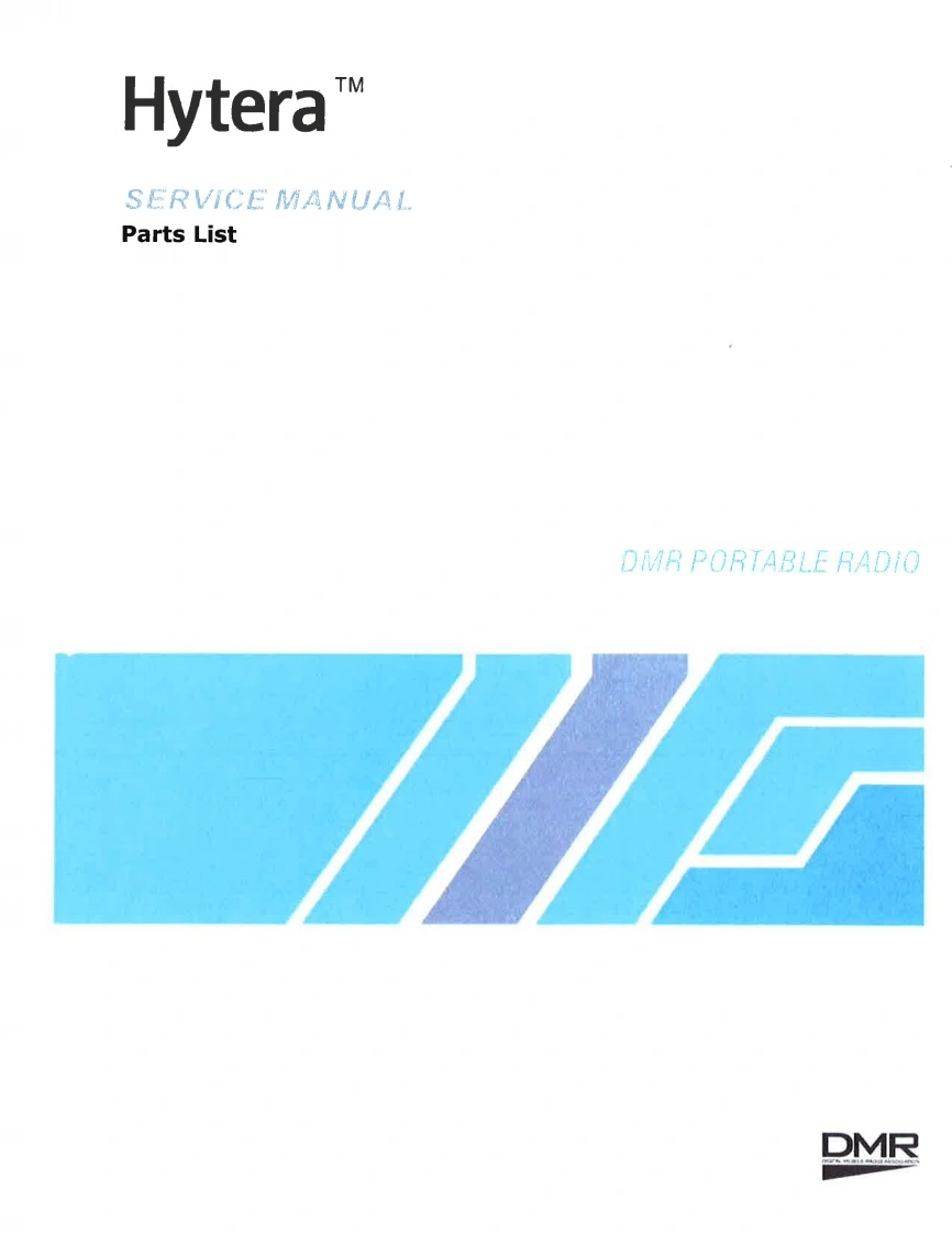 海能达PD7XXG-Serv-Man-Parts-List维修电器原理图手册