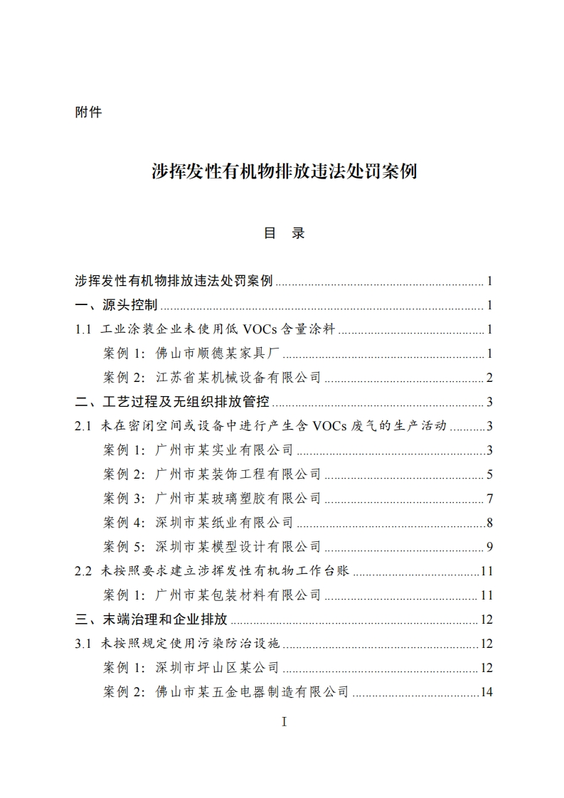 涉挥发性有机物排放违法处罚案例现行国家强制性标准规范