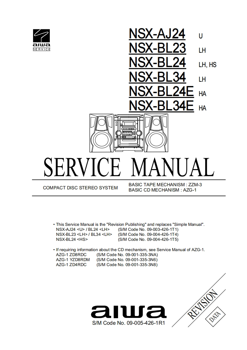 爱华Aiwa-NS-XAJ24-维修手册-找手册网