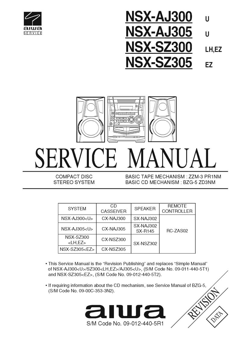 爱华Aiwa-NS-XAJ305-维修手册