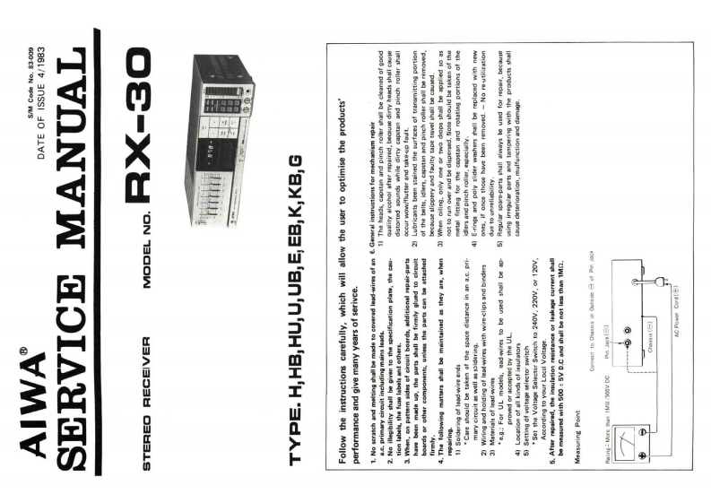 爱华Aiwa-RX-30-维修手册