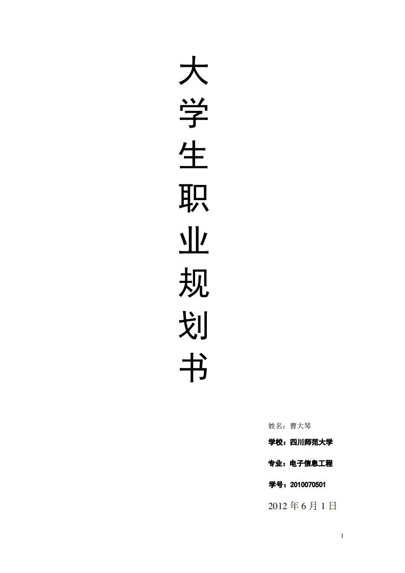 电子信息工程技术专业职业生涯规划书-2