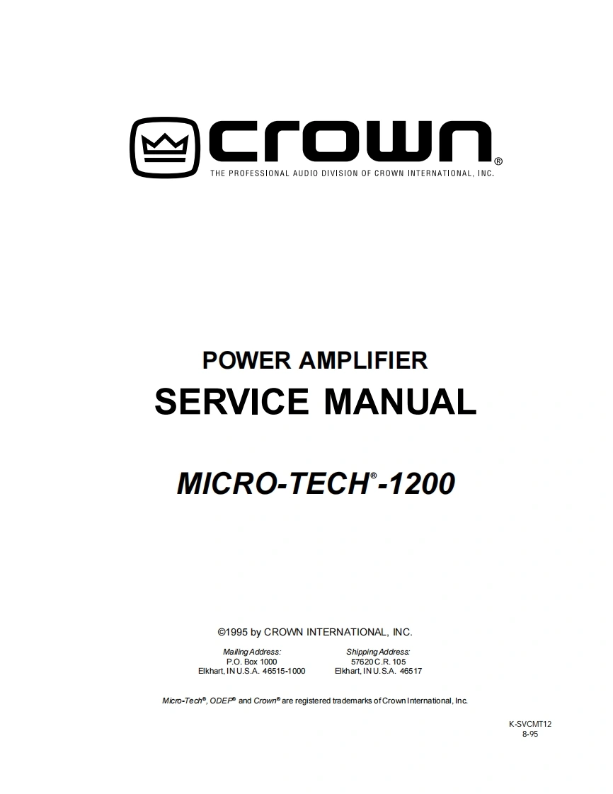 皇冠CROWN-mt1200-service-manual维修手册电器原理图-找手册网