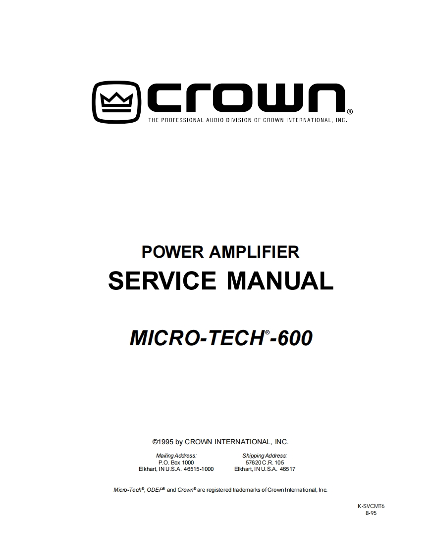 皇冠CROWN-mt600-service-manualpdf维修手册电器原理图