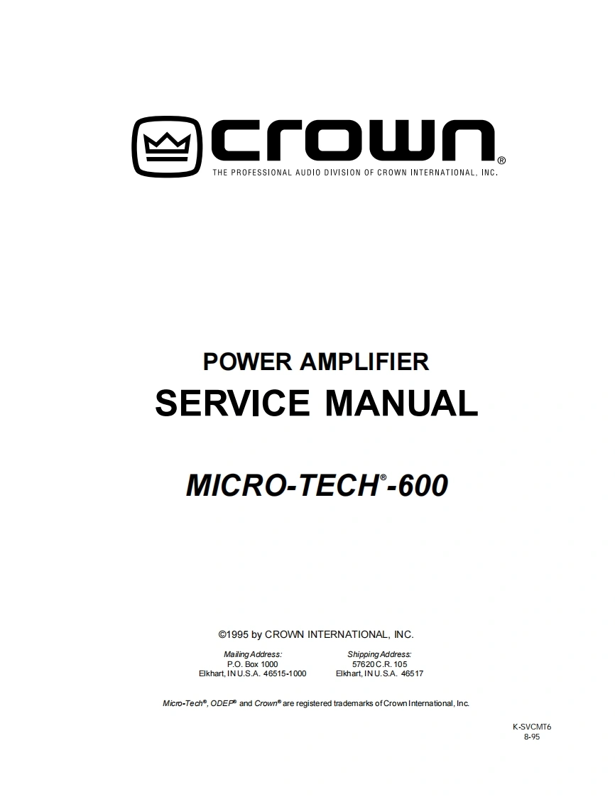 皇冠CROWN-mt600-service-manualpdf维修手册电器原理图-找手册网