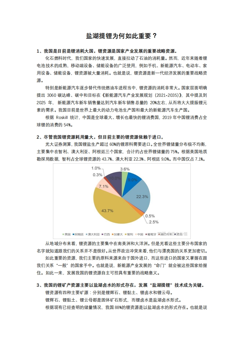 盐湖提锂为何如此重要