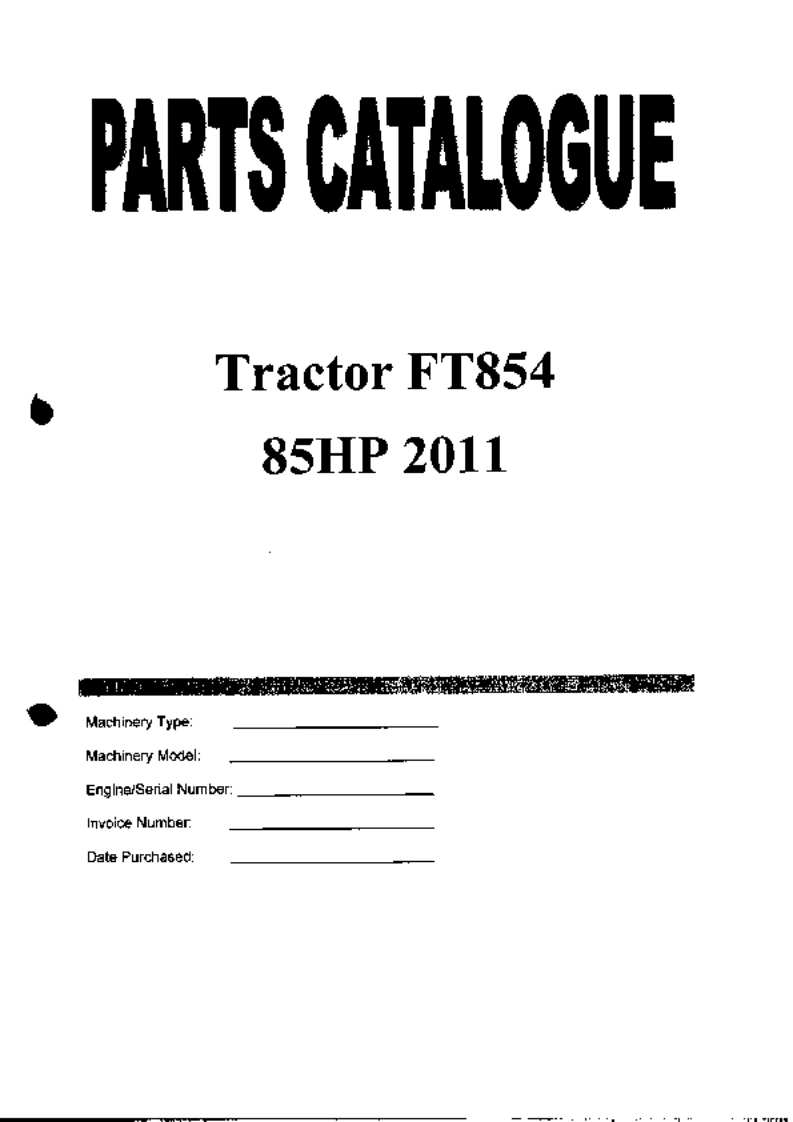 福田雷沃Foton-FT854-Tractor-零部件目录手册图册-PDF-找手册网
