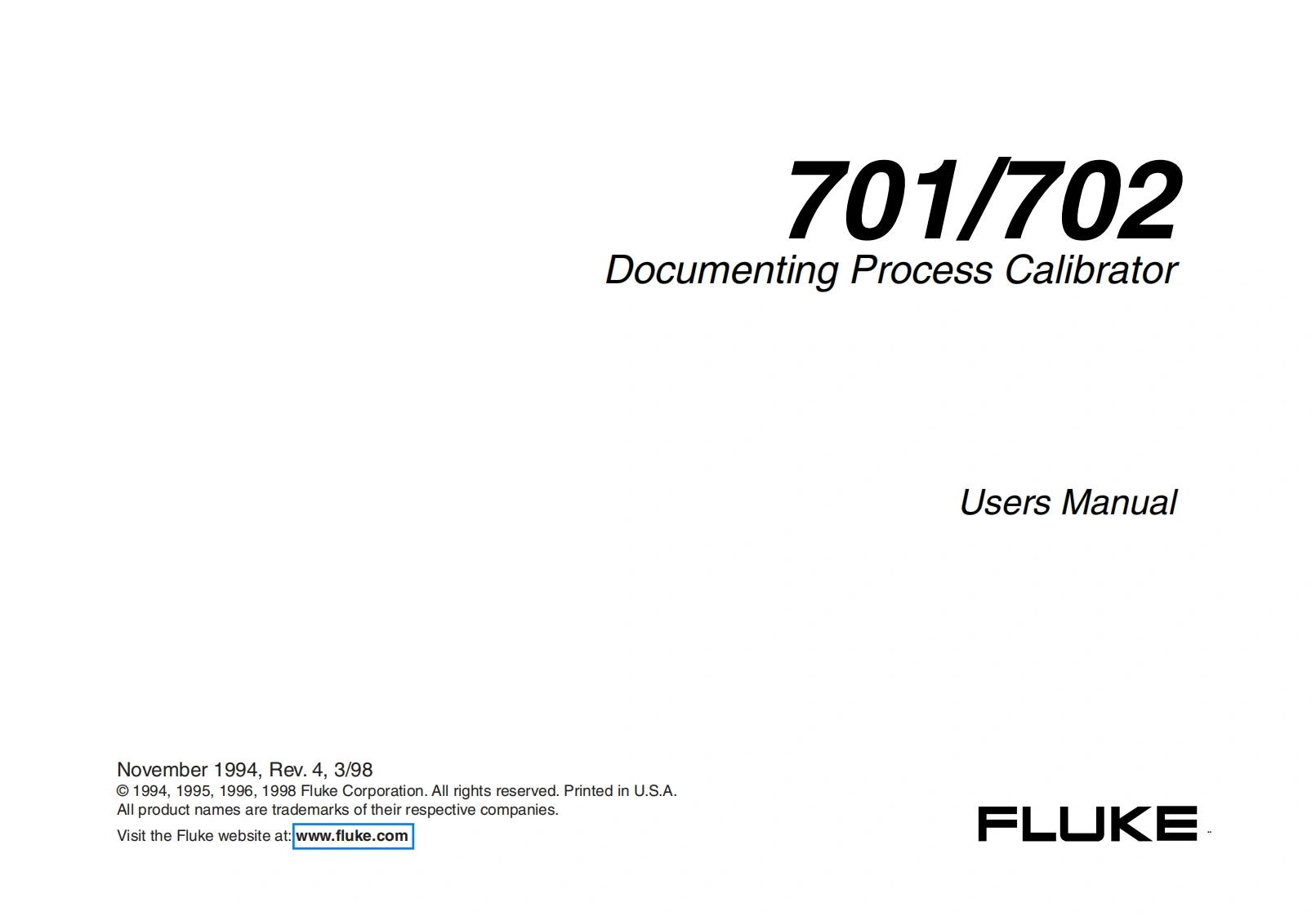 福禄克FLUKE701-702Users维修操作图纸手册