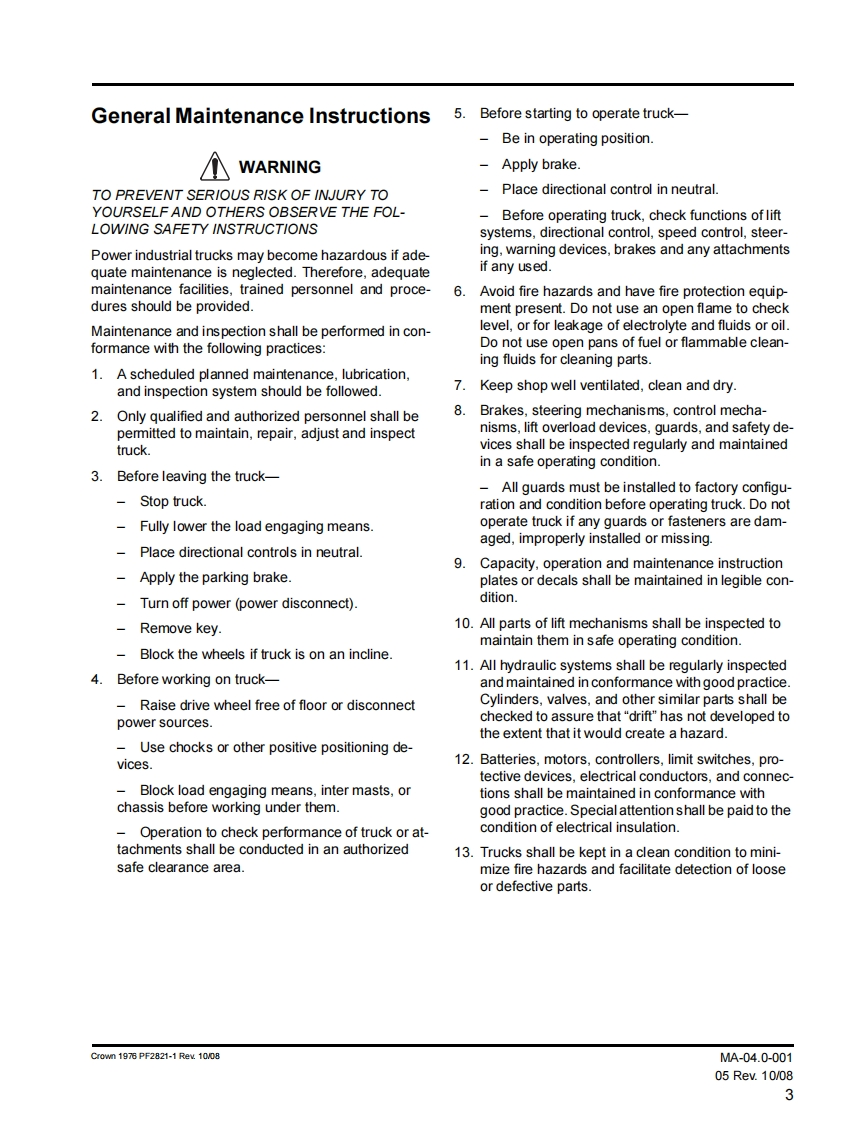 科朗叉车crown-rc5500-demo-servicemanual维修操作说明书手册