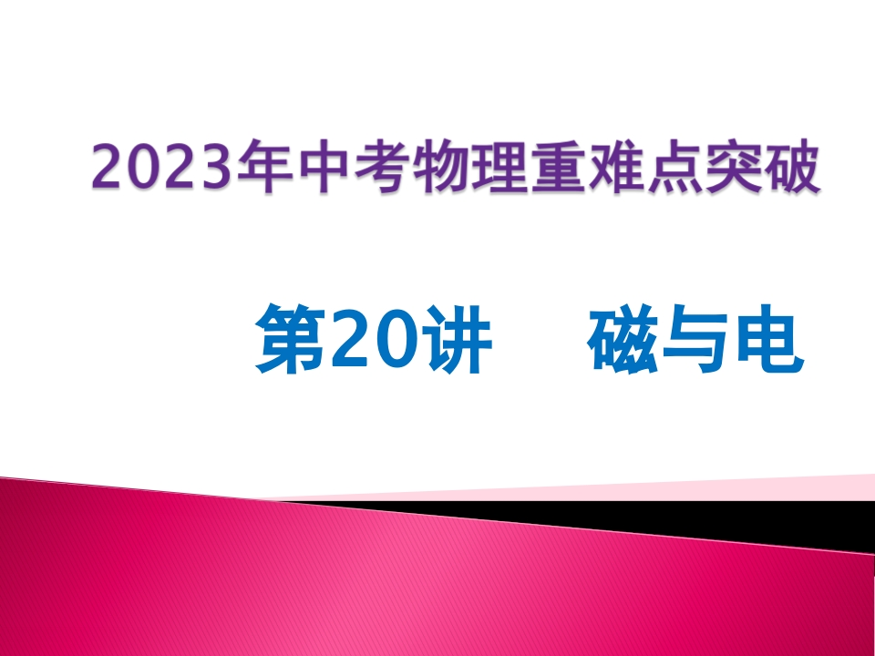 第20讲磁与电