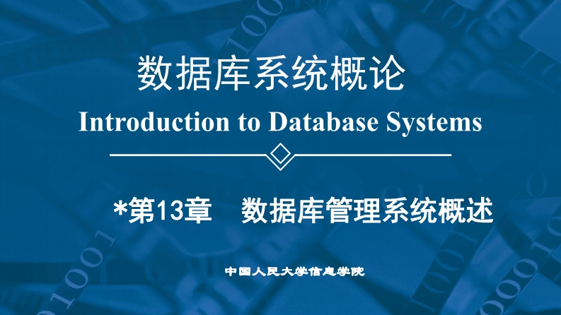 第6版PPT第13章数据库管理系统概述