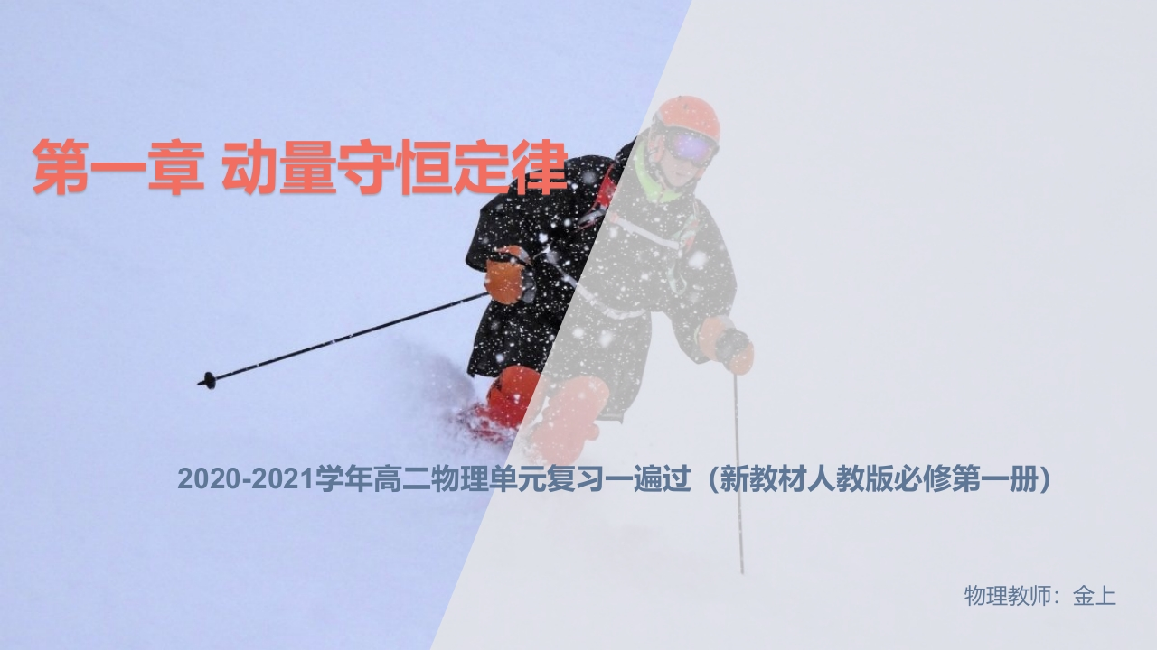 第一章动量守恒定律【复习知识讲座课件】-2020-2021学年高二物理单元复习一遍过（新教材人教版选择性必修第一册）