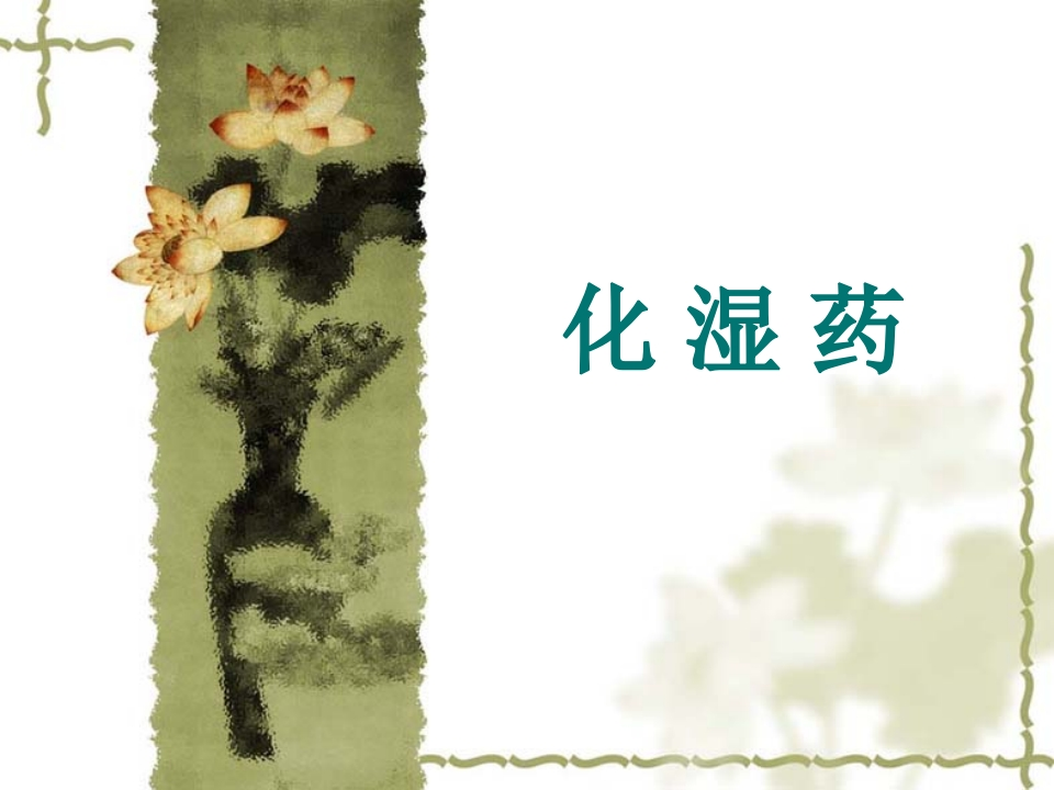 第九章化湿药