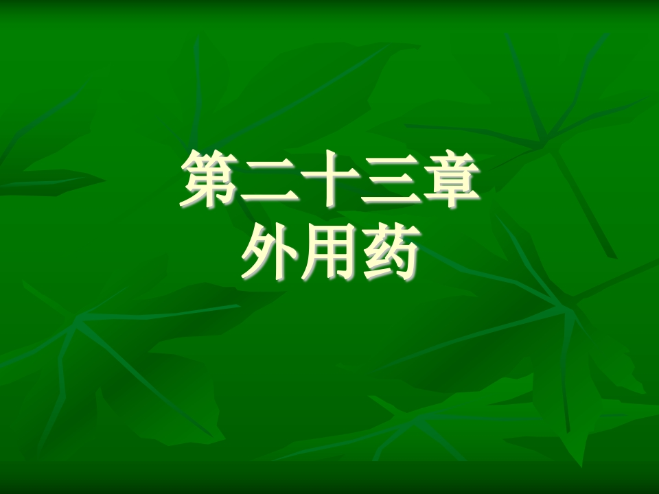 第二十三章外用药